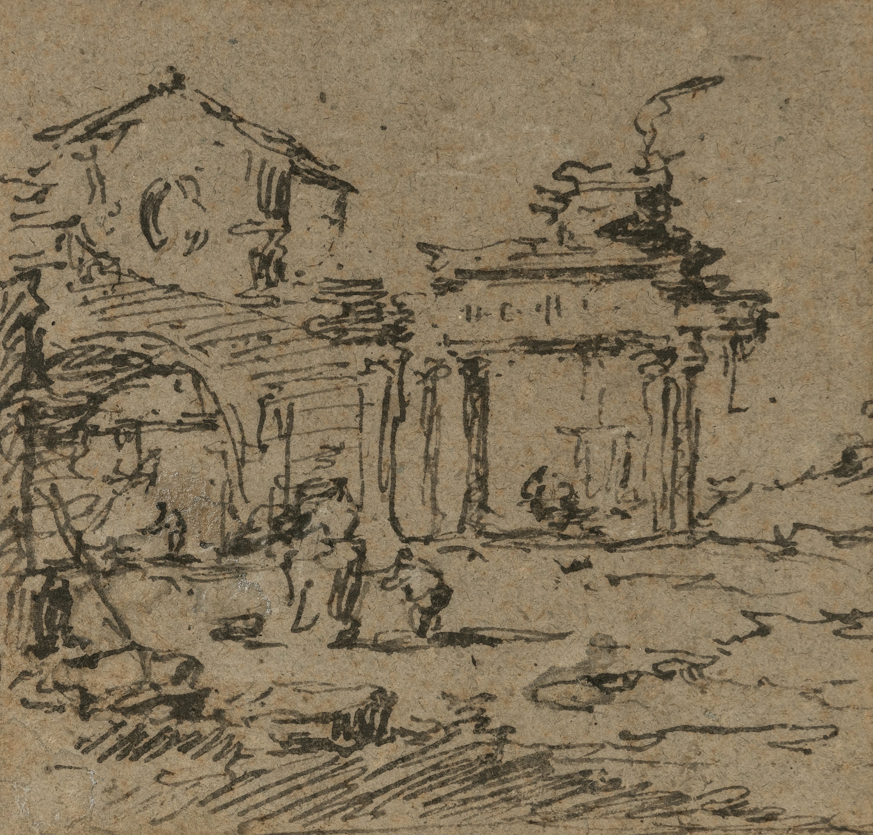 A Capriccio of Ruins with an Architrave 